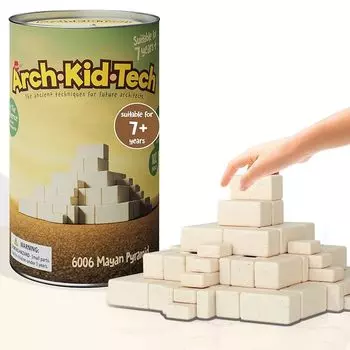 Taksa Toys Arch-Kid-Tech древняя пирамида майя STEM-конструктор, 55 деталей - Образовательные наборы для строительства, которые можно сложить друг на друга, для детей от 7 лет и старше