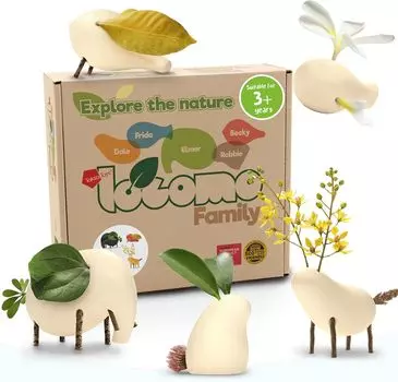 Taksa Toys Locomo Family Деревянные фигурки животных Набор из 5 Монтессори Вальдорфские учебные материалы для возраста от 3 до 7+