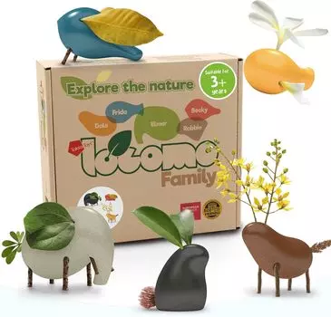 Taksa Toys Locomo Family III Деревянные фигурки животных Набор из 5 Монтессори Вальдорфская развивающая игра для возраста от 3 до 7+