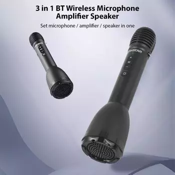 TAKSTAR 3 в 1 BT беспроводной микрофонный усилитель динамик 10 Вт портативный ручной микрофонный динамик чёрный