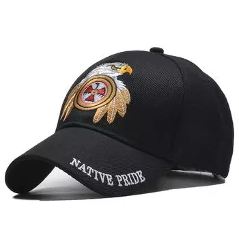 Тактическая кепка Eagle, мужская армейская бейсбольная кепка, женская хлопковая кепка с животным узором, кепка Snapback Trucker Cap чёрный