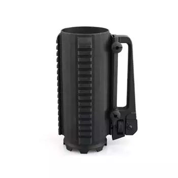 Тактическая кружка для отдыха на природе 610 мл портативная бутылка для охоты на открытом воздухе съемная походная дорожная черная алюминиевая