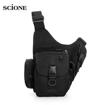 Тактическая нагрудная система Molle для кемпинга, военная сумка через плечо, водонепроницаемая сумка через плечо, спортивная сумка коричневый