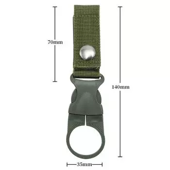 Тактическая нейлоновая пряжка для бутылки с водой для отдыха на открытом воздухе, пряжка для альпинизма, портативный крючок для бутылки с водой зелёный