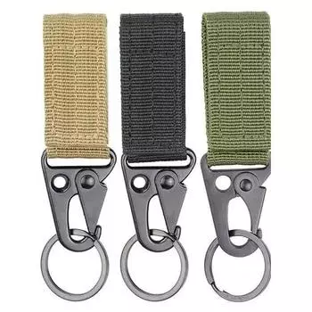 Тактическая нейлоновая пряжка для ремня, карабин, крючок для EDC Molle, рюкзак, зажим для ремня, брелок, вешалка для скалолазания, кемпинга 3pcs чёрный