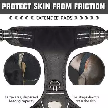 Тактическая шлейка для собак, регулируемая, для обучения работе с домашними животными, военный жилет, светоотражающая шлейка для собак для маленьких, средних и больших собак S(4-7.5kg)