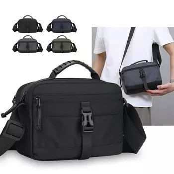 Тактическая сумка-мессенджер, мужская винтажная армейская сумка через плечо из Оксфорда, сумка на одно плечо, нагрудная сумка-слинг чёрный