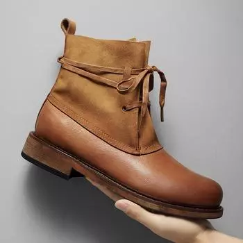 Тактические ботинки для активного отдыха, мужские ботинки из натуральной кожи, высококачественные армейские ботинки, роскошные брендовые ботинки для мужчин, платье 38 чёрный