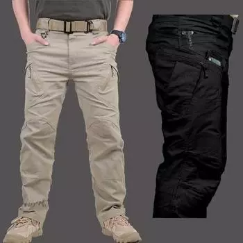 Тактические брюки мужские военные армейские боевые спецназ тренировочные армейские брюки 97% хлопок 3% спандекс брюки для мужчин S чёрный