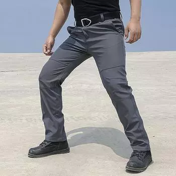 Узкие брюки мужские повседневные брюки для активного отдыха мужские комбинезоны XXXL чёрный