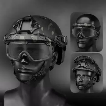 Тактические очки с защитой от запотевания, очки с защитой от царапин, очки с 2 режимами, защитные очки для страйкбола, пейнтбола, охоты, пешего туризма зелёный