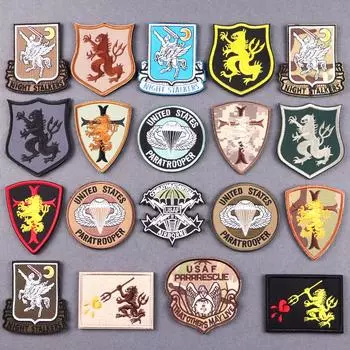 Тактические военные нашивки для одежды, нарукавные нашивки, нашивки-значки, термоклеящиеся нашивки для одежды, термоклеевые наклейки для шитья