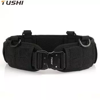 Тактический чехол для талии на открытом воздухе, тактическое снаряжение CS, гарантийное соглашение для обучения, патрульное снаряжение, поясной ремень 125cm чёрный