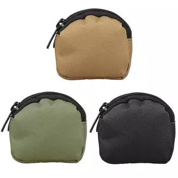 Тактический кошелек для улицы, многофункциональный кошелек для монет с застежкой-молнией, небольшая сумка для мелочей для мужчин, для кемпинга, пешего туризма, охоты чёрный