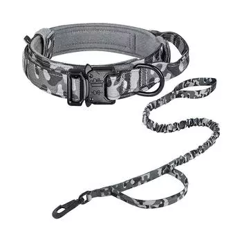 Тактический полицейский ошейник для собак, военный регулируемый, прочный нейлон, немецкий Шепард для средних и больших прогулок, тренировочные аксессуары для домашних животных