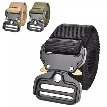 Тактический пояс, регулируемый в стиле милитари, сверхмощный лямочный ремень, нейлоновые ремни для женщин и мужчин, тренировки на открытом воздухе хаки