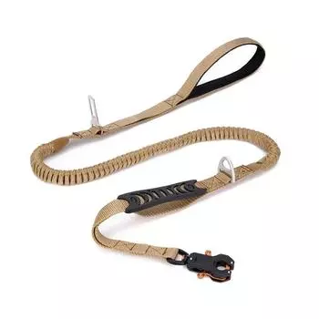 Тактический поводок для собак, прочный поводок для собак с зажимом-лягушкой, мягкая ручка, поводки-резинки для собак средних и больших размеров, для дрессировки и прогулок