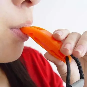 Тактический Sentinel для выживания в походах с громким пластиковым двухдиапазонным свистком оранжевый