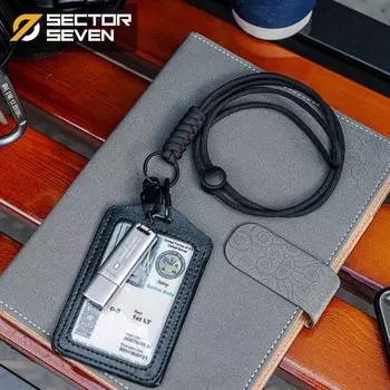 Тактический шнурок для выставки рабочего удостоверения, рабочего удостоверения, школьной карты, карты питания, автобусной карты, шнурка для значка чёрный