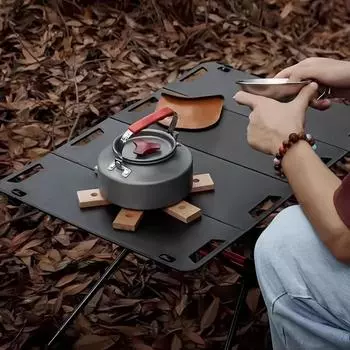 Тактический складной стол IGT, прозрачный настольный стол с рамой из алюминиевого сплава, переносной уличный стол, кемпинговое снаряжение зелёный