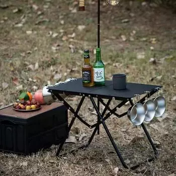 Тактический стол для отдыха на открытом воздухе, складной стол из алюминиевого сплава, переносной стол IGT, стол для пикника, походные чайные столики, быстро открывающиеся зелёный