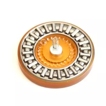 Тактильная монета Машина Слайдер Круглый Pei Push Fidget Slider Fidget Toy Декомпрессия EDC для взрослых жёлтый