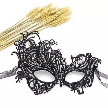 Tale Fairy Princess Costume Mask Handmade Lace Rhinestone Eye Supplies Mask Multicolor