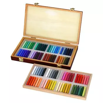 Talens Japan Nouvelle Curry Pastel 96 цветов, набор в деревянной коробке N 420648