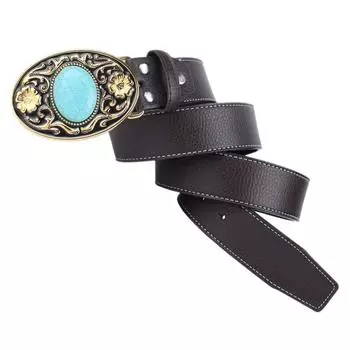 Талия с поясом, ковбойский ремень с арабесковой пряжкой, ковбойский узор в стиле вестерн, кожа