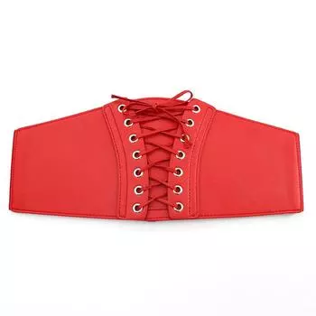 Талия Женское платье Широкий ремешок Женский Супер широкий Дворцовый стиль Декоративный Эластичный пояс красный