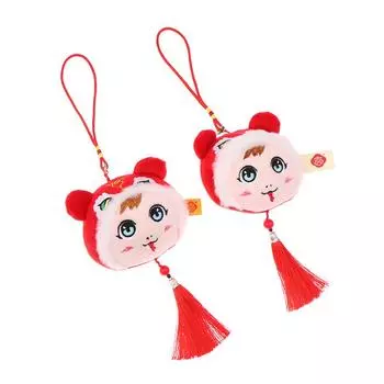 Талисман года Змеи 2025 года, милый мультяшный зодиакальный знак змеи, плюшевая кукла, подвеска, мягкий брелок для ключей на год, детские подарки