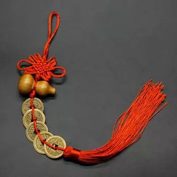 Талисман на удачу, старинная монета, 1 шт., подвеска, украшение, автомобильные аксессуары, брелок, узел