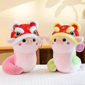Талисман змея свинья плюшевая кукла игрушка чучело свиного носа змея плюшевые игрушки кукла подарки на день рождения 22cm-style 1