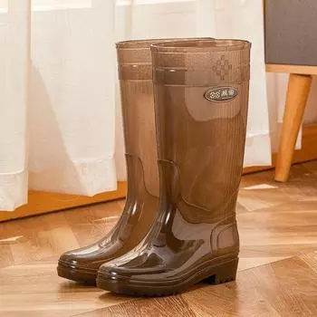 Tall tube without lining rain shoes women s quick-drying water boots non-slip without mesh water shoes adult outer rain boots women s fashion 36