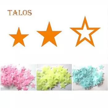 Talos 100/40 шт. 3D наклейки на стену светятся в темноте сплошные звезды потолок милый домашний декор для гостиной 4.6cm синий