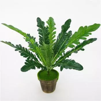 Талос 12 голов искусственное птичье гнездо папоротник зеленое растение настенный декор для дома и офиса зелёный