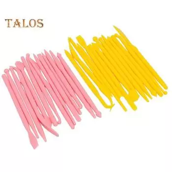 Talos 14 шт., резак для моделирования торта из сахара, сделай сам, инструмент для украшения скульптуры, ручка для вырезания жёлтый