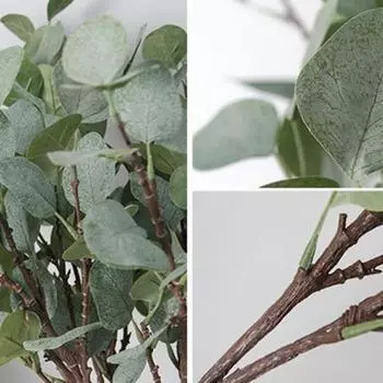 Талос 1шт искусственный эвкалипт зелень свадебный декор завод DIY свадебный букет венок серый белый