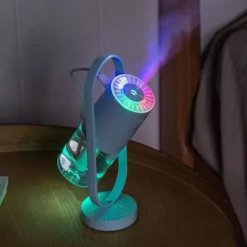 Talos 200 мл USB/беспроводной анионный увлажнитель воздуха с вращением на 360 градусов светодиодный цветной рассеиватель тумана USB темно-синий