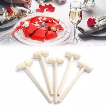 TALOS 20 шт. Мини-молотки с двумя гранями из дерева для разбивания шоколада