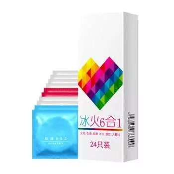 Talos 24 шт. ультратонкая натуральная эмульсия ледяной огонь презерватив для задержки эякуляции секс-инструмент