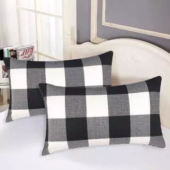 Talos 30x50 см клетчатая льняная наволочка, чехол для подушки, домашний диван, украшение для автомобильной кровати