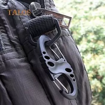 Talos 5 шт. практичный уличный S-образный пружинный крючок-карабин для кемпинга и пешего туризма, брелок с крючком-крючком