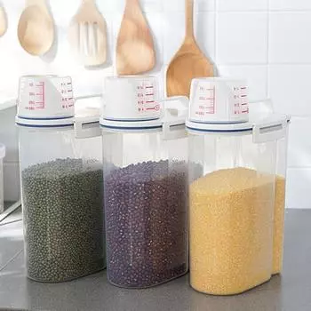 Talos Home PP Пластиковая фасоль Резервуар для хранения зерна Кухонный герметичный контейнер для риса