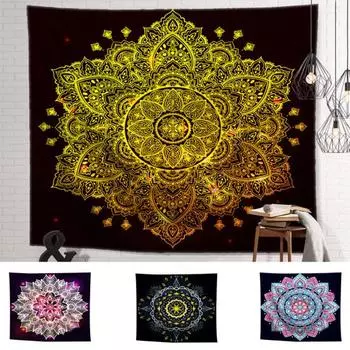 Талос красочные Мандала настенный гобелен покрывало одеяло пляжный коврик ковер декор 95*73cm