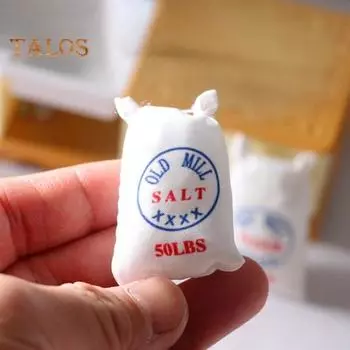 TALOS Кукольный домик Мука Мешки Высокая симуляция Аксессуары Ткань Мини Соляной мешок Украшение