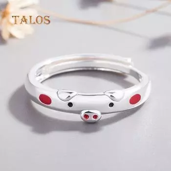 TALOS милые женские мультяшные свиньи с открытым концом безымянный палец ювелирные изделия подарок на день рождения One Size красный