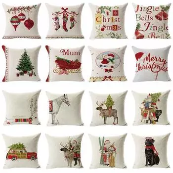 Talos Рождественская льняная наволочка, чехол для подушки, диван-кровать, автомобиль, кафе, офисный декор
