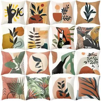 Talos с рисунком листьев, квадратная наволочка, домашняя кровать, диван, принадлежности, наволочка