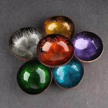 Talos Splash Ink Кокосовая скорлупа Конфеты Чаша для хранения Контейнер Настольный орнамент Домашний декор